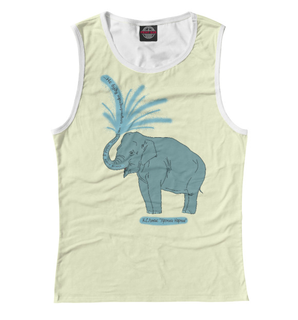 Майка для девочки с изображением Слониха цвета Белый