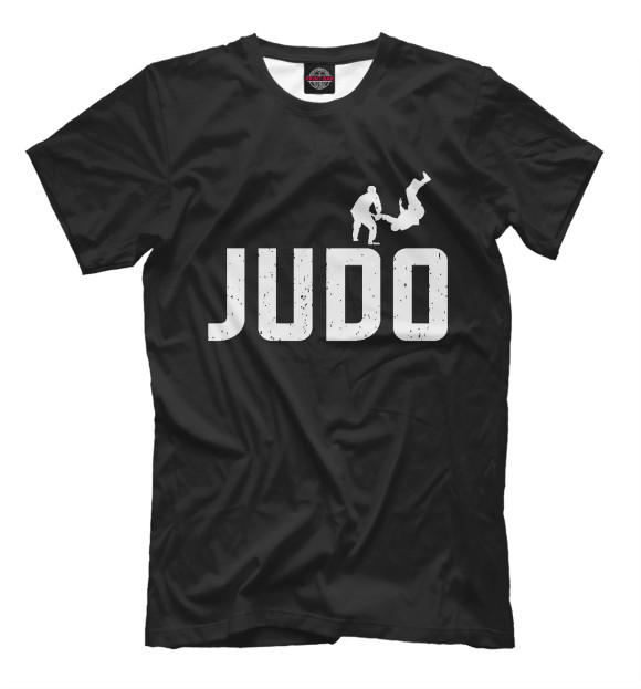 Мужская футболка с изображением Judo цвета Белый