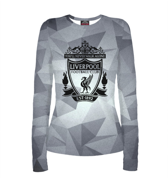 Женский лонгслив с изображением Liverpool sport цвета Белый