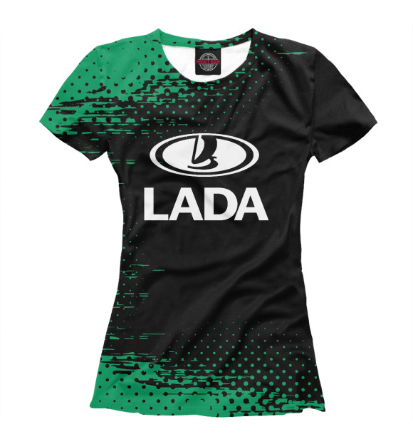 Женская футболка с изображением LADA цвета Белый