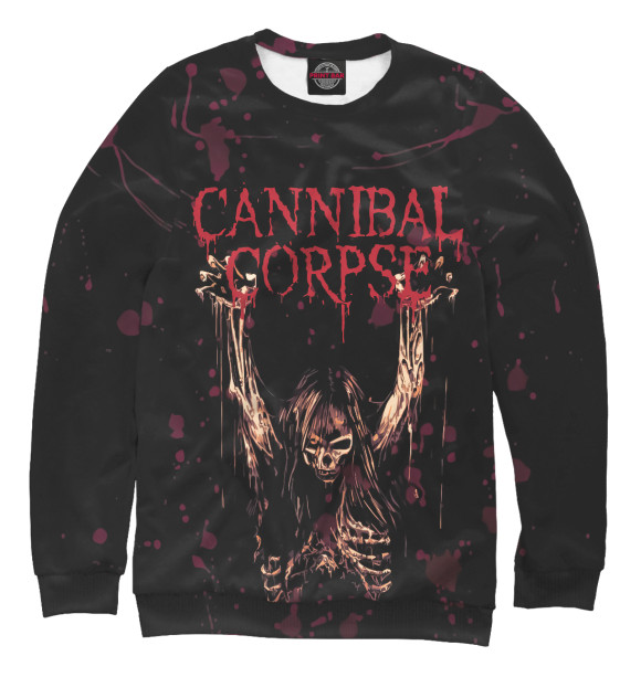 Свитшот для девочек с изображением Cannibal Corpse цвета Белый