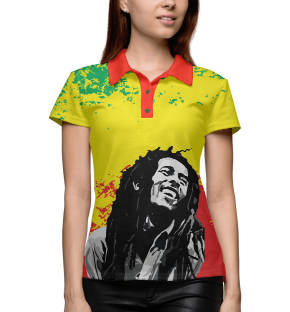 Женское поло с изображением Don't Worry цвета Белый