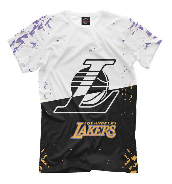 Мужская футболка с изображением Los Angeles Lakers цвета Белый