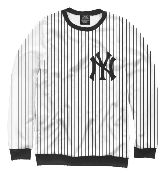 Свитшот для девочек с изображением Нью-Йорк Янкис (Форма) цвета Белый