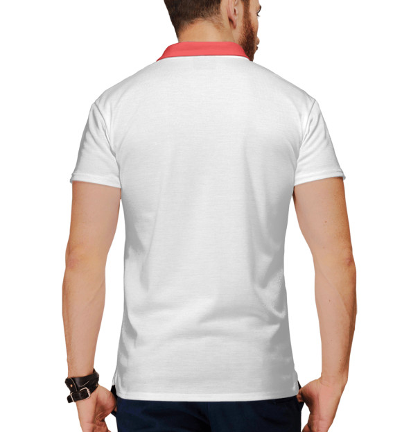 Мужское поло с притом Кусь за Беларусь цвета Белый Мужское поло с изображением Кусь за Беларусь цвета Белый