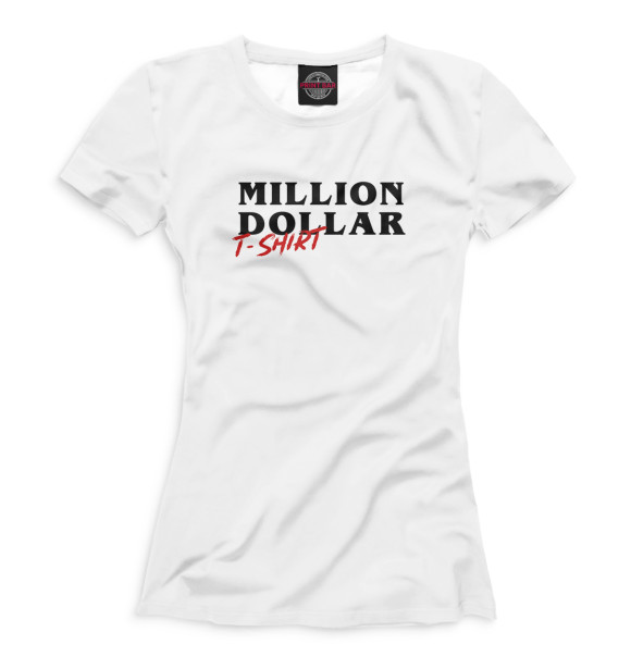 Футболка для девочек с изображением Million dollar цвета Белый