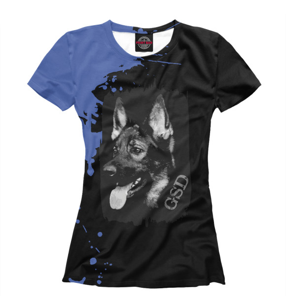 Женская футболка с изображением German Shepherd Dog - GSD цвета Белый