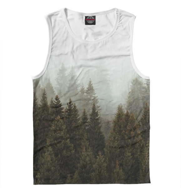 Майка для мальчика с изображением Лес цвета Белый