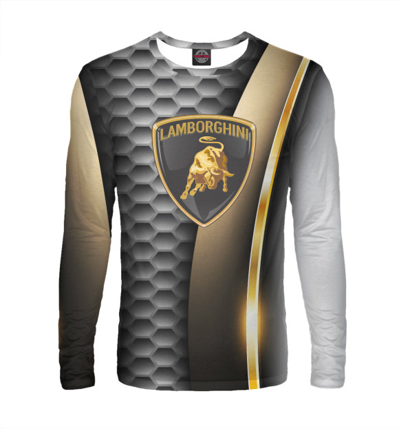 Мужской лонгслив с изображением LAMBORGHINI SPORTS цвета Белый