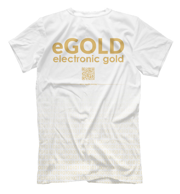 Футболка для мальчиков с изображением Coin white code eGOLD цвета Белый