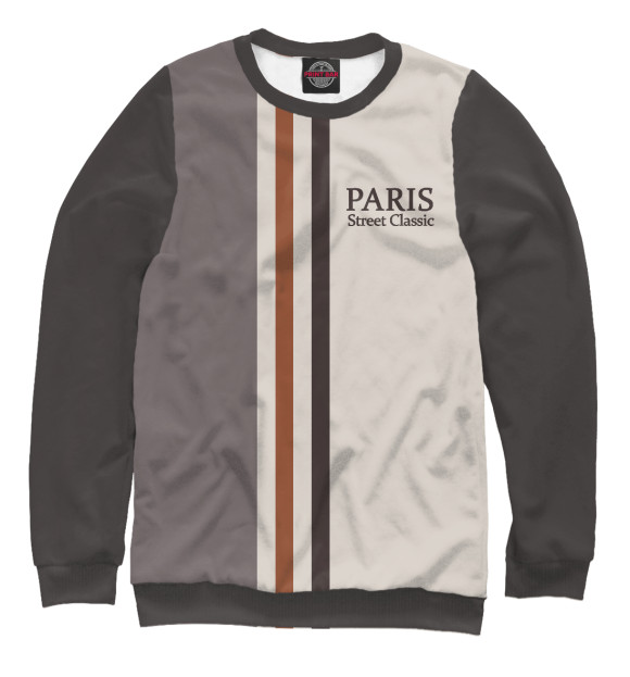 Свитшот для мальчиков с изображением Paris.Street Classic цвета Белый