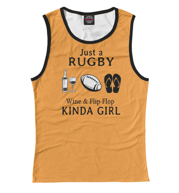 Майка для девочки с изображением Just A Rugby Wine цвета Белый