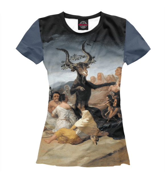 Женская футболка с изображением Francisco Goya цвета Белый
