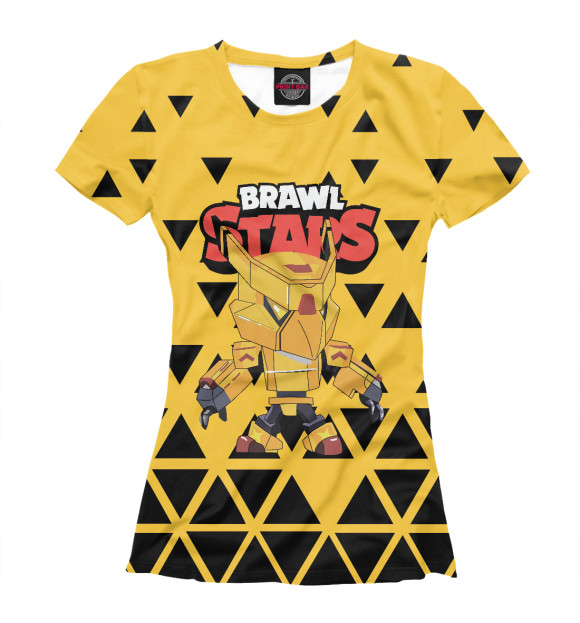 Женская футболка с изображением Brawl Stars цвета Белый