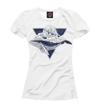Женская футболка Путешествие кита