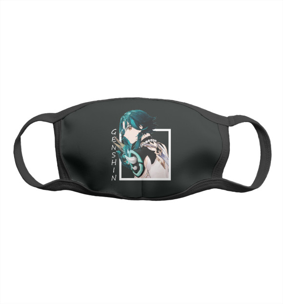 Маска тканевая с изображением Сяо. Genshin Impact цвета Белый