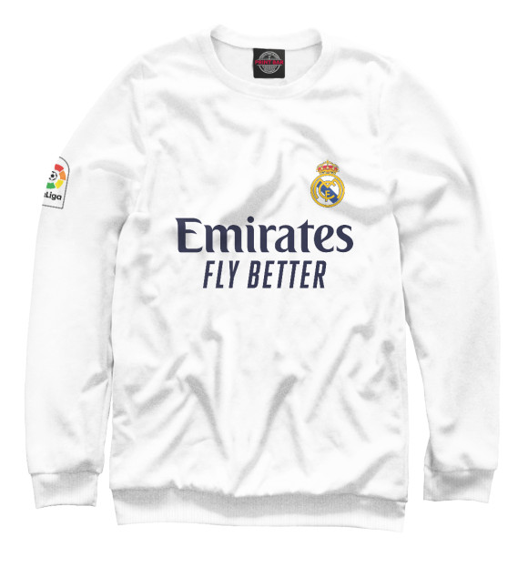 Свитшот для девочек с изображением Real Madrid цвета Белый
