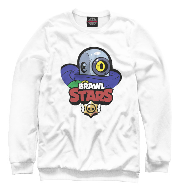Мужской свитшот с изображением Brawl Stars Ricochet цвета Белый