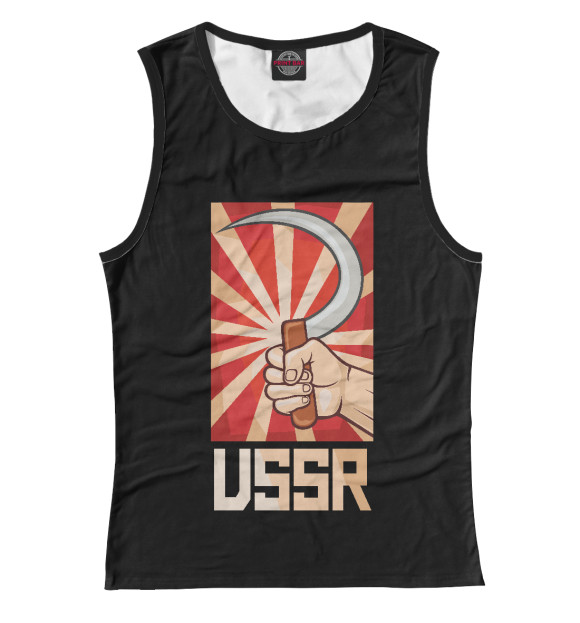 Майка для девочки с изображением USSR цвета Белый