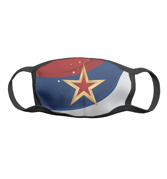 Маска тканевая с изображением Флаг цвета Белый