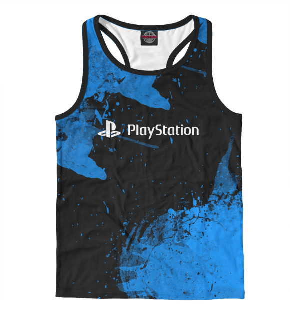 Мужская майка-борцовка с изображением Playstation 2022 цвета Белый
