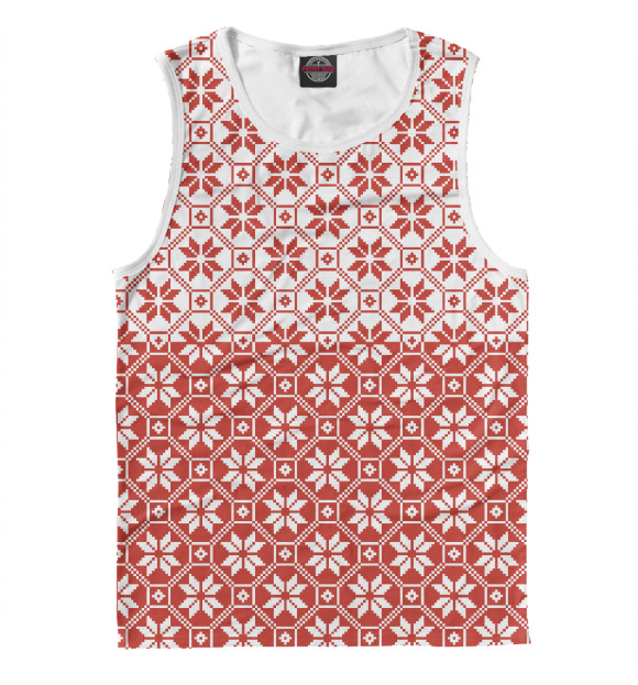 Мужская майка с изображением Алатырь цвета Белый