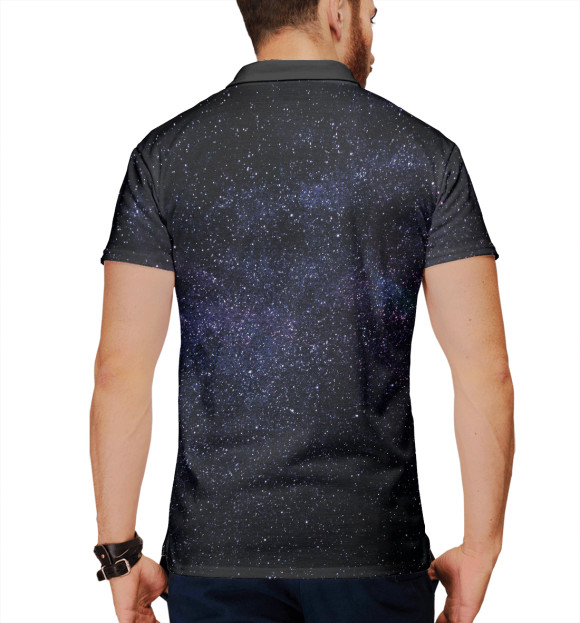 Мужское поло с изображением Among Us цвета Белый