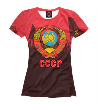 Женская футболка СССР Символика