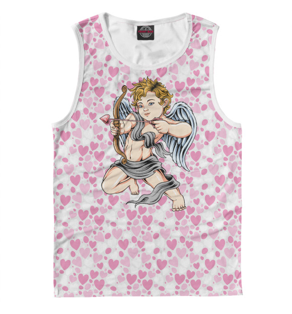 Мужская майка с изображением Амур цвета Белый