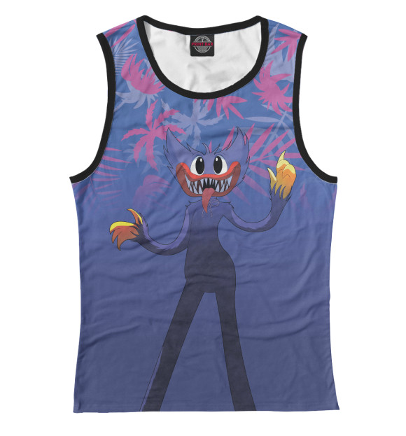 Майка для девочки с притом Poppy Playtime цвета Белый Майка для девочки с изображением Poppy Playtime цвета Белый