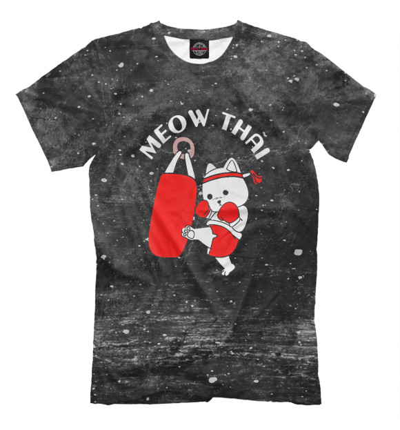 Футболка для мальчиков с изображением Muay Thai Cat Meow цвета Белый