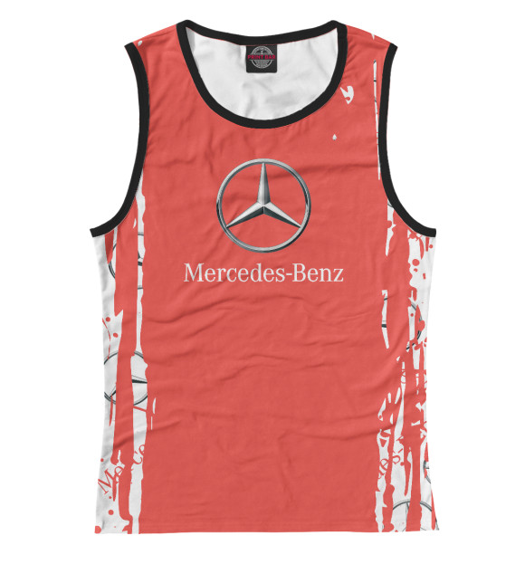 Майка для девочки с изображением Mercedes-Benz цвета Белый