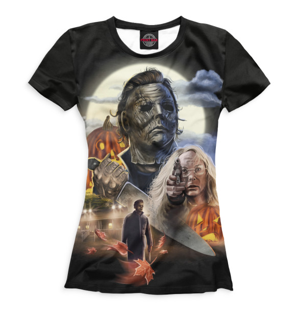 Женская футболка с изображением Хэллоуин 1978 цвета Белый