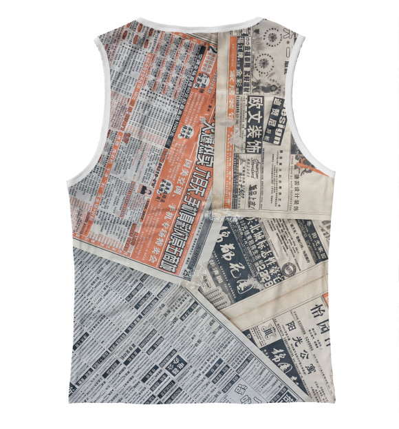 Майка для девочки с изображением Газеты цвета Белый