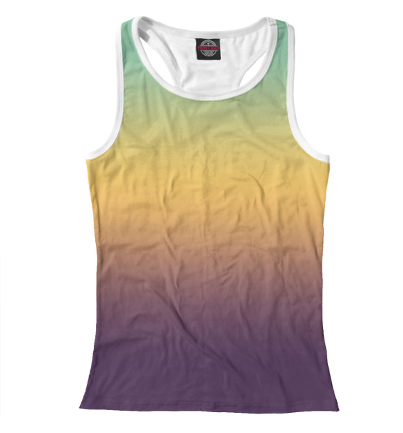 Женская майка-борцовка с изображением Градиент цвета Белый