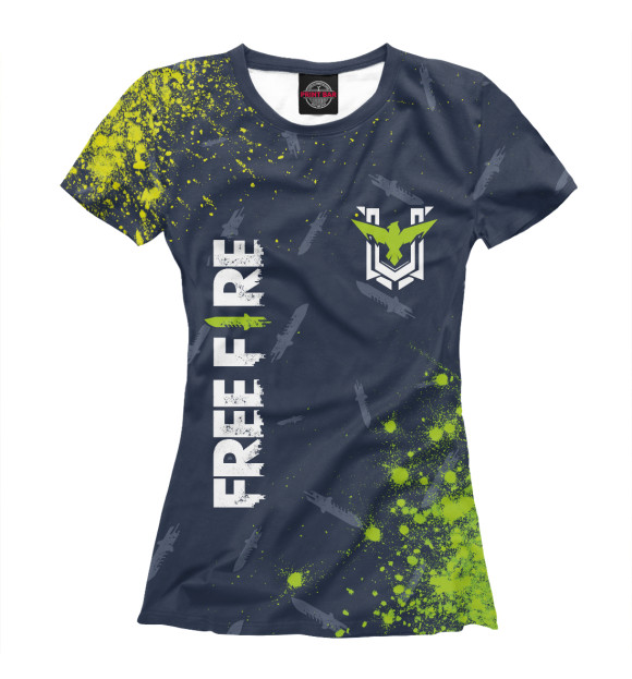 Футболка для девочек с изображением Free Fire / Фри Фаер цвета Белый