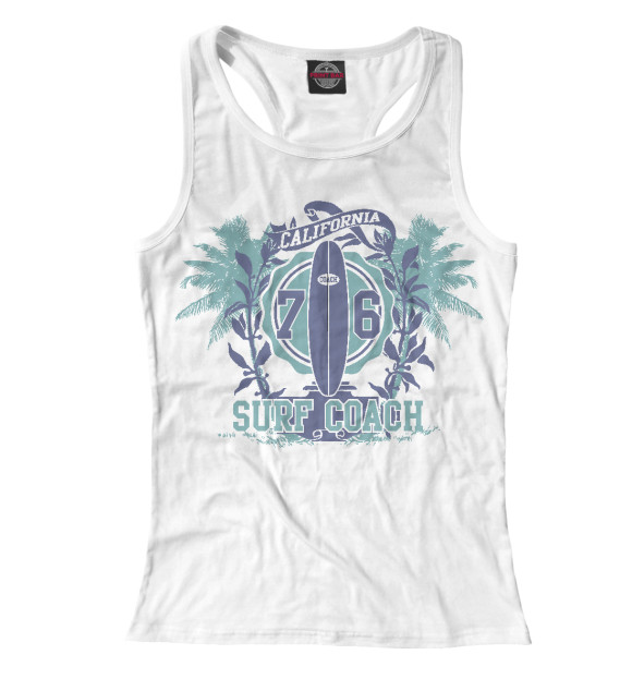 Женская майка-борцовка с изображением SERTH 76 цвета Белый