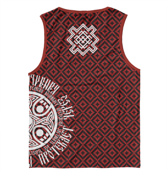 Мужская майка с изображением Русь цвета Белый