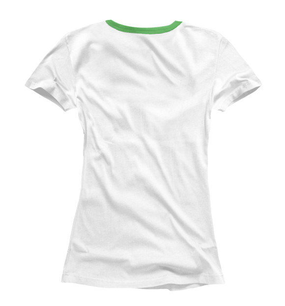Женская футболка с изображением Борщевик делает кусь цвета Белый