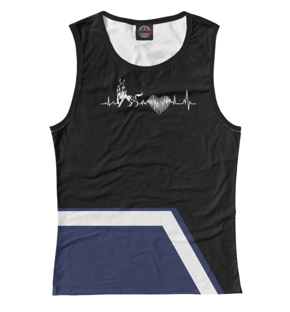 Майка для девочки с изображением German Shepherd цвета Белый