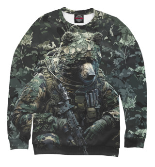 Медведь снайпер в камуфляже