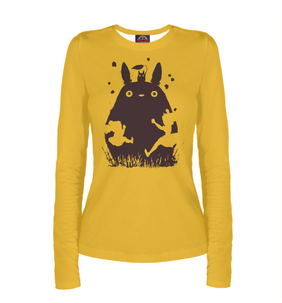 Женский лонгслив с изображением Totoro цвета Белый