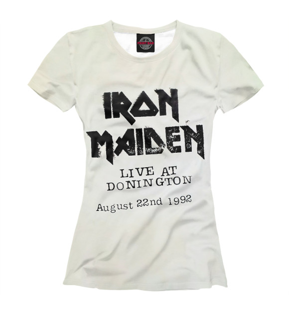 Женская футболка с изображением Iron Maiden цвета Белый