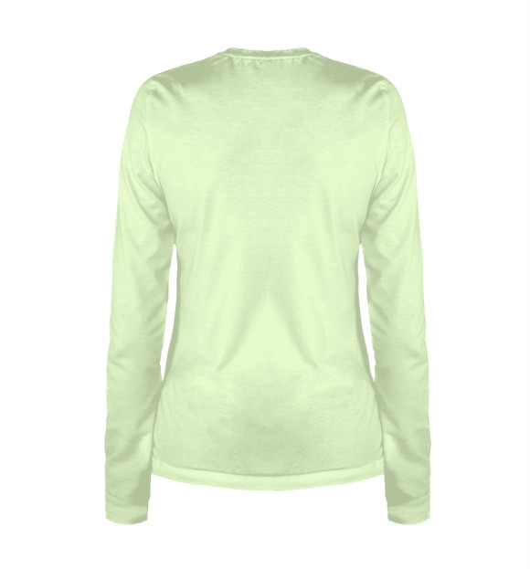 Женский лонгслив с изображением Буква л растительная цвета Белый