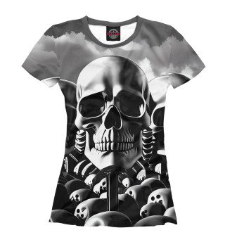 Женская футболка Memento Mori скелеты