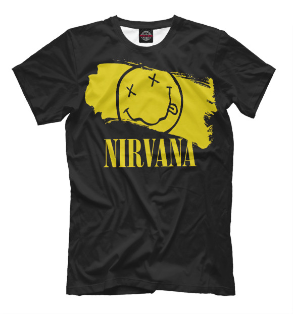 Мужская футболка с изображением Nirvana цвета Белый