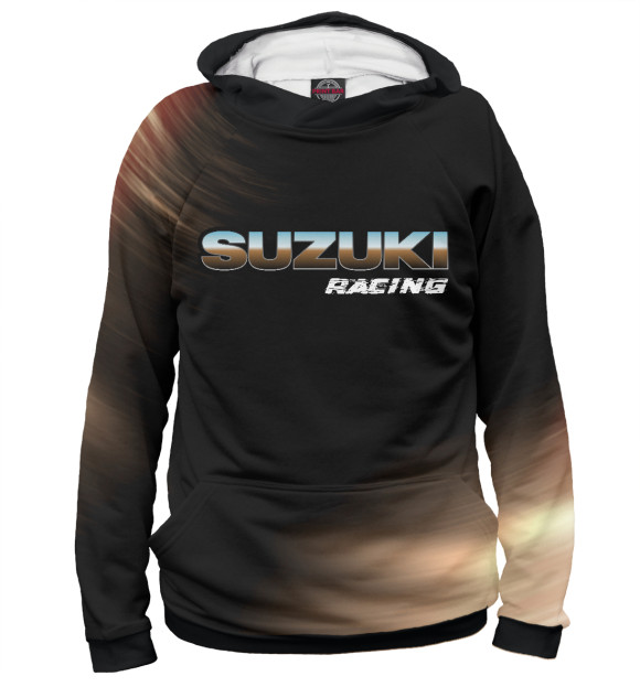 Женское худи с изображением Suzuki | Racing цвета Белый