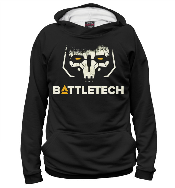 Женское худи с изображением BattleTech цвета Белый