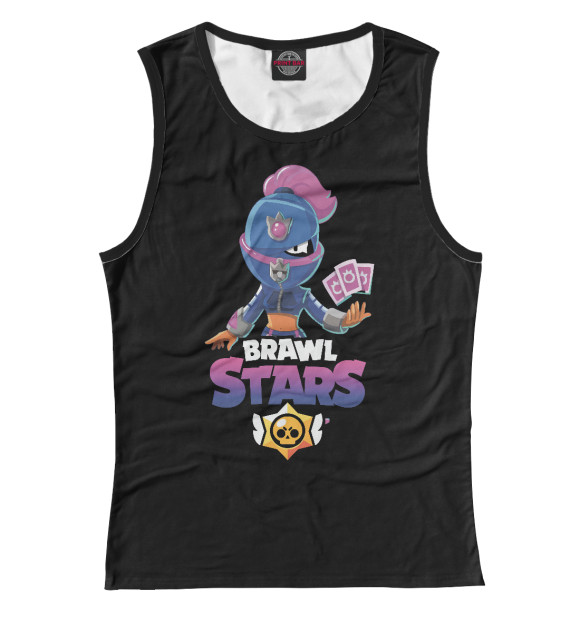 Майка для девочки с изображением Brawl Stars TARA цвета Белый