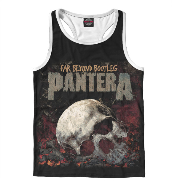 Мужская майка-борцовка с изображением Pantera цвета Белый